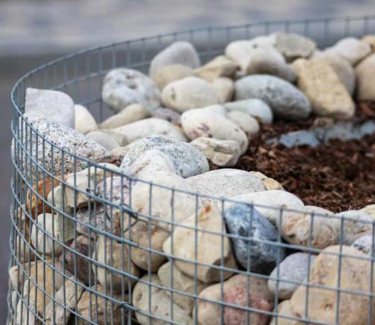 gabion w koszu kosz z gabionem